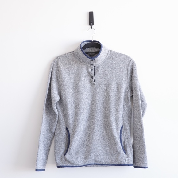 Eddie Bauer Snap Button Fleece Grey Size US M - Picture 1 of 6